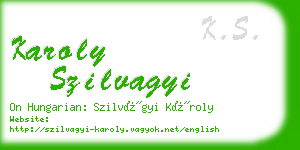 karoly szilvagyi business card